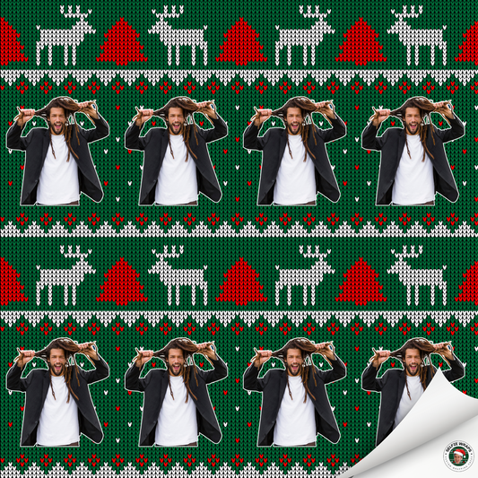 Ugly Christmas Sweatshirt (Selfie) Wrapping Paper