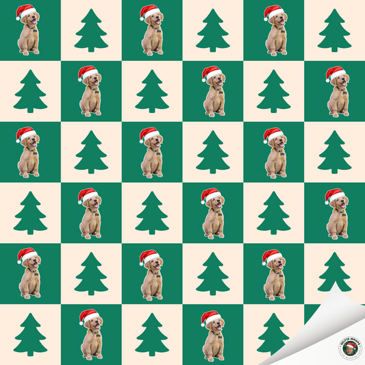 Pet Checkerd Board (Selfie) Wrapping Paper