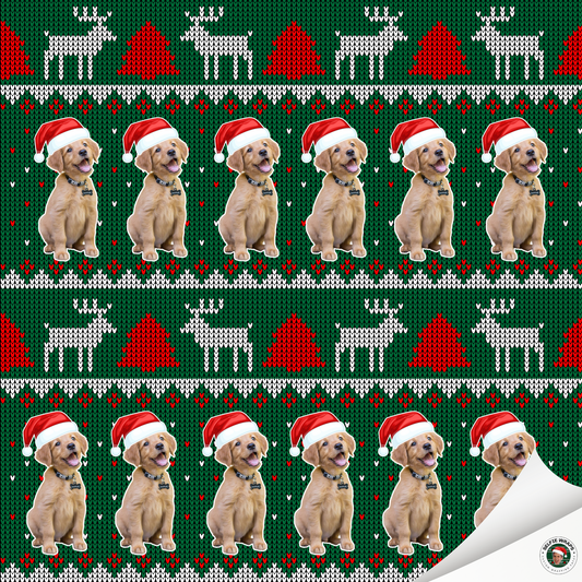 Ugly Pet Christmas Sweater (Selfie) Wrapping Paper