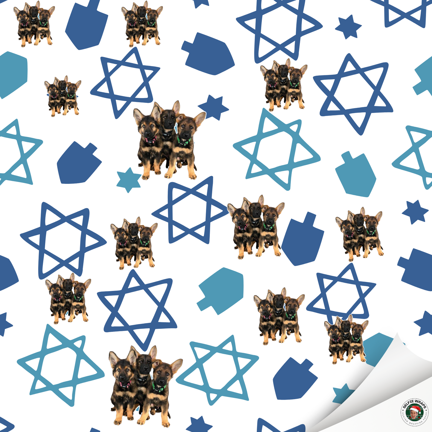 Happy Pet Hanukkah (Selfie) Wrapping Paper