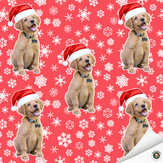 Paw-liday Sparkle (Selfie) Wrapping Paper