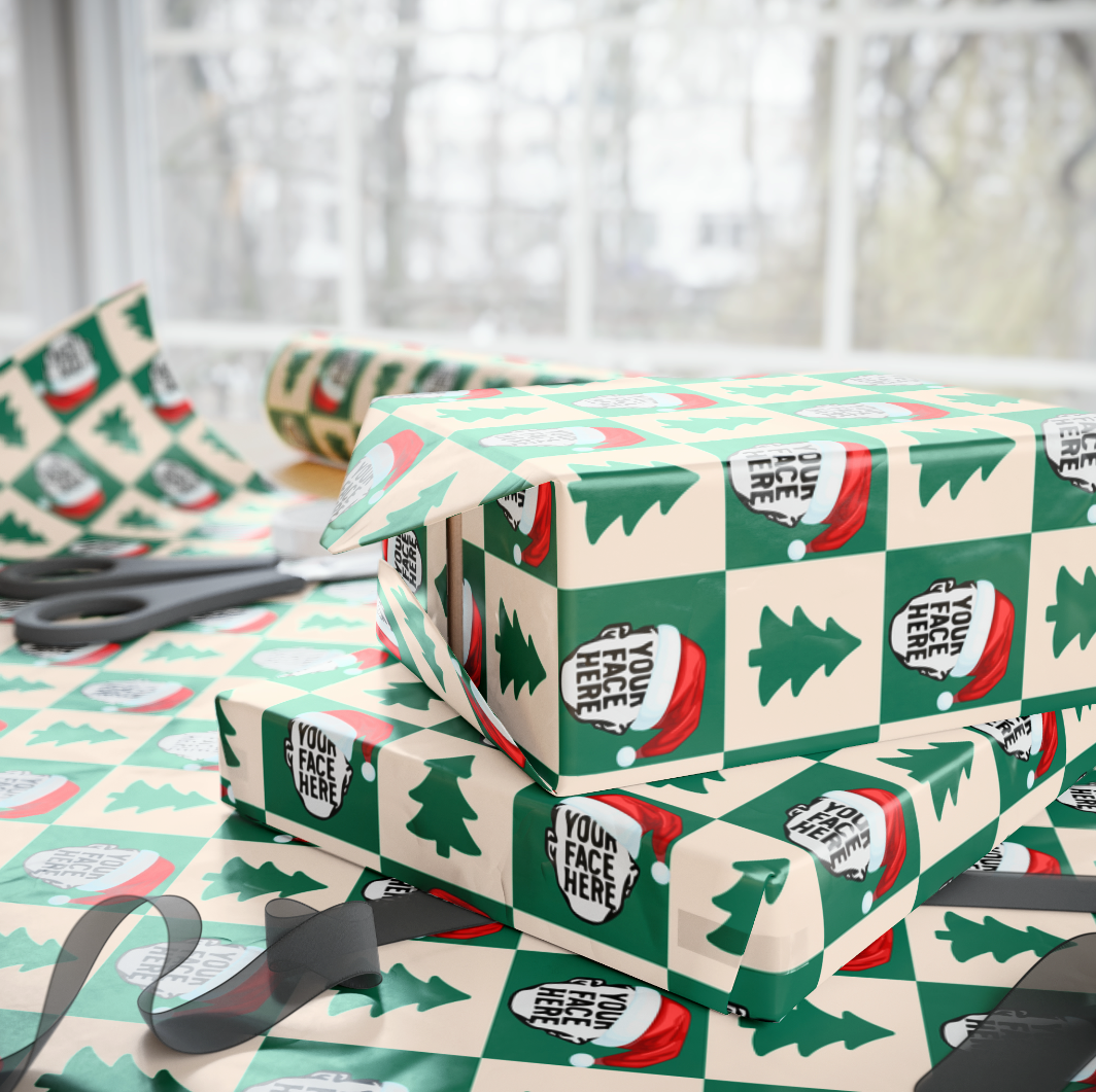 Checkerd Board (Selfie) Wrapping Paper