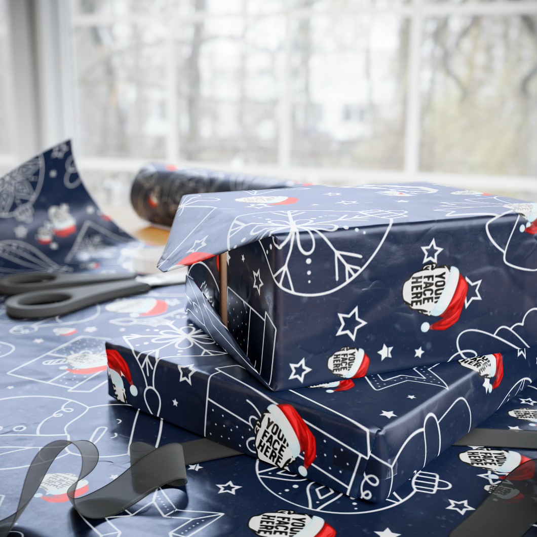 Festive Christmas (Selfie) Wrapping Paper