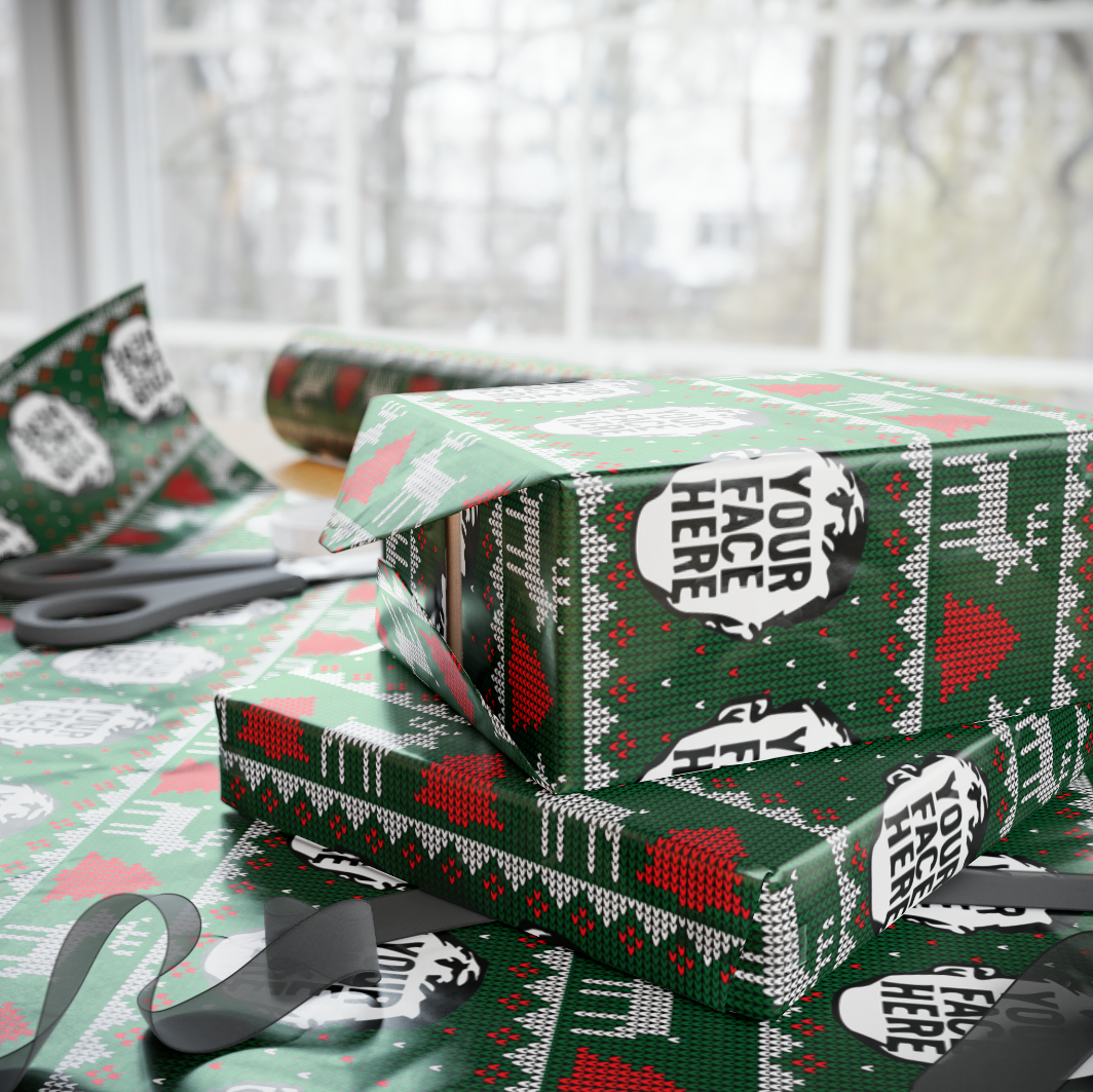 Ugly christmas 2025 wrapping paper