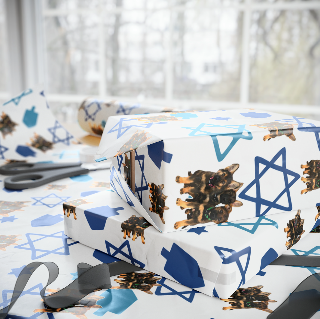 Happy Pet Hanukkah (Selfie) Wrapping Paper