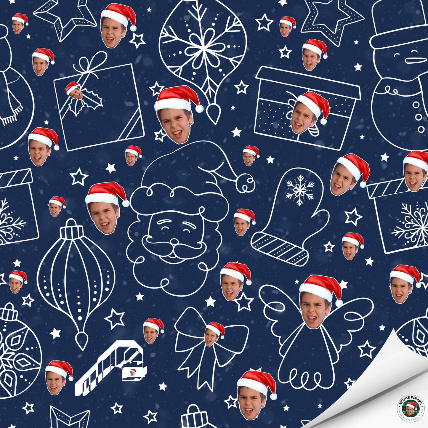 Festive Christmas (Selfie) Wrapping Paper