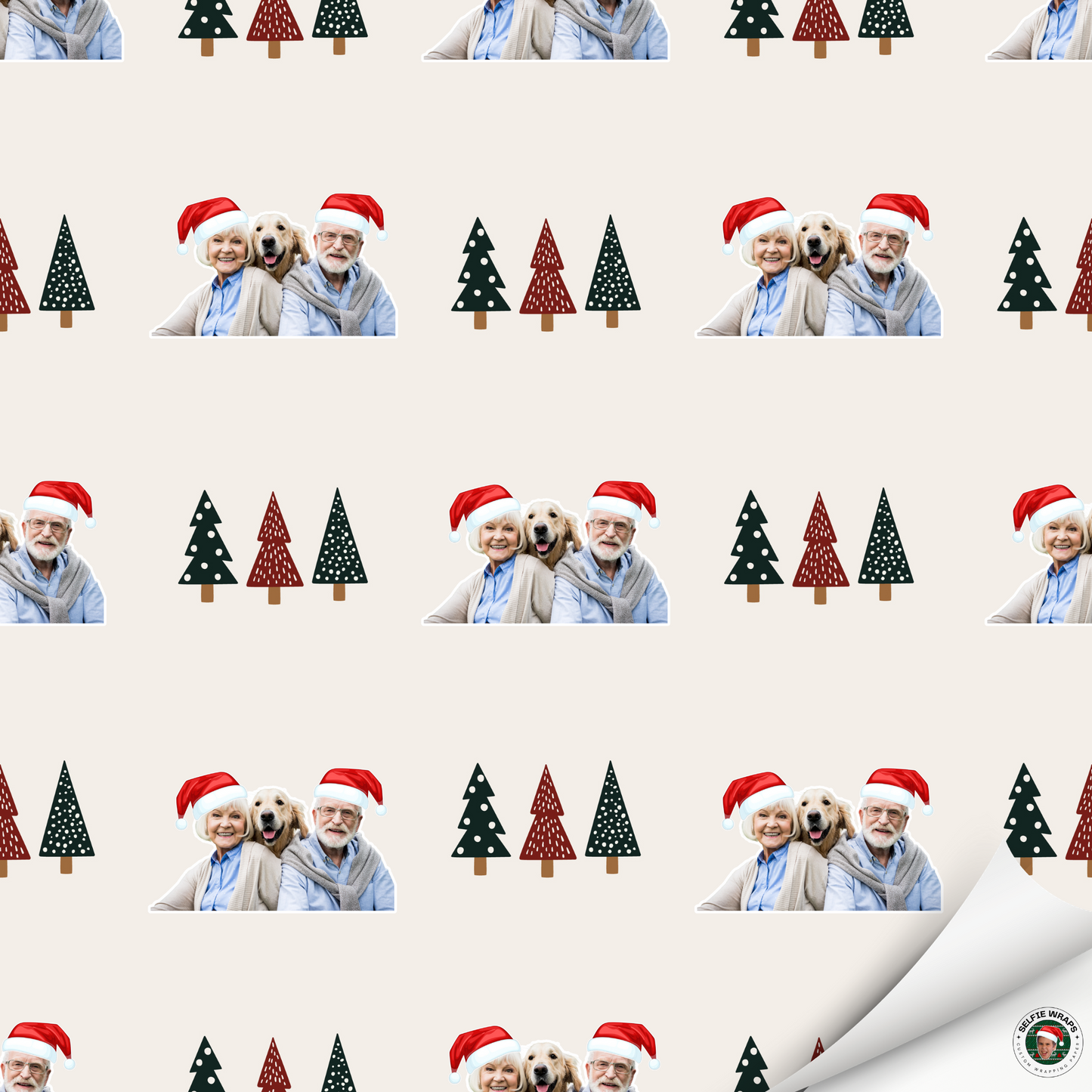 Classic Christmas (Selfie) Wrapping Paper