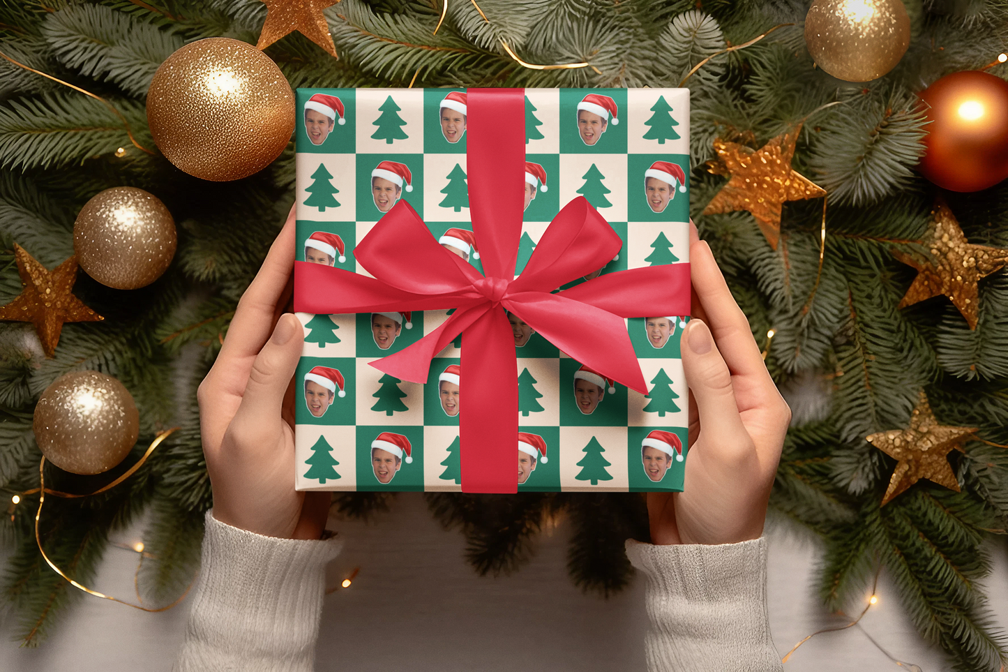 Checkerd Board (Selfie) Wrapping Paper